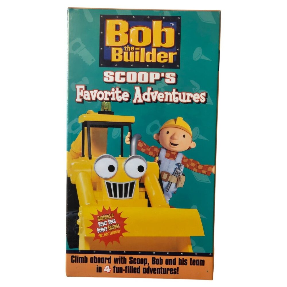 Bob The Builder Scoops Favorite Adventures VHS With 4 Episodes NOS Sealed 2003